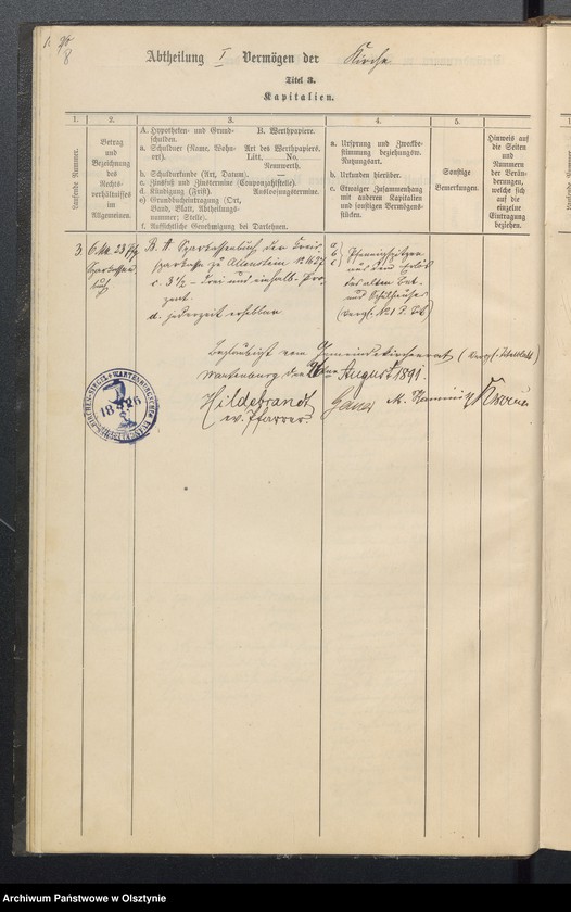 image.from.unit.number "Lagerbuch der evangelischen Kirchengemeinde Wartenburg"