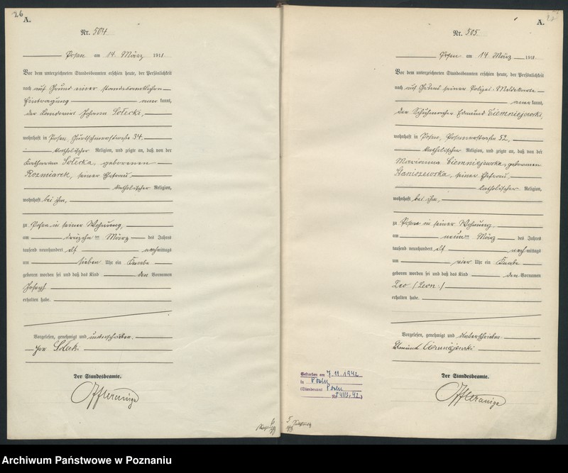 Obraz 16 z jednostki "Księga miejscowa urodzeń tom II [Rejestr główny urodzeń]"