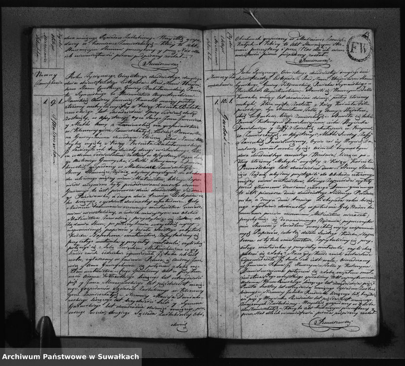 image.from.unit.number "Akta Zaślubionych Gminy Bakałarzewskiey pro 1822-gi"