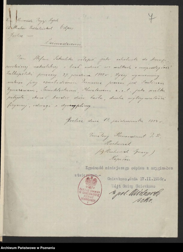 Obraz 10 z jednostki "Gniewkowo, powiat Inowrocław akta koła."