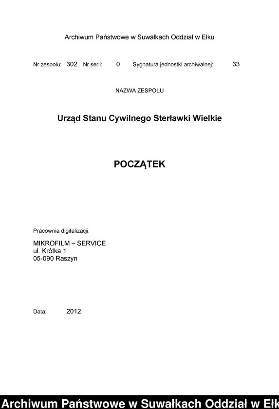 image.from.unit.number "Heiraths-Neben-Register des Preussischen Standes-Amtes Gross Stürlack Kreis Loetzen"
