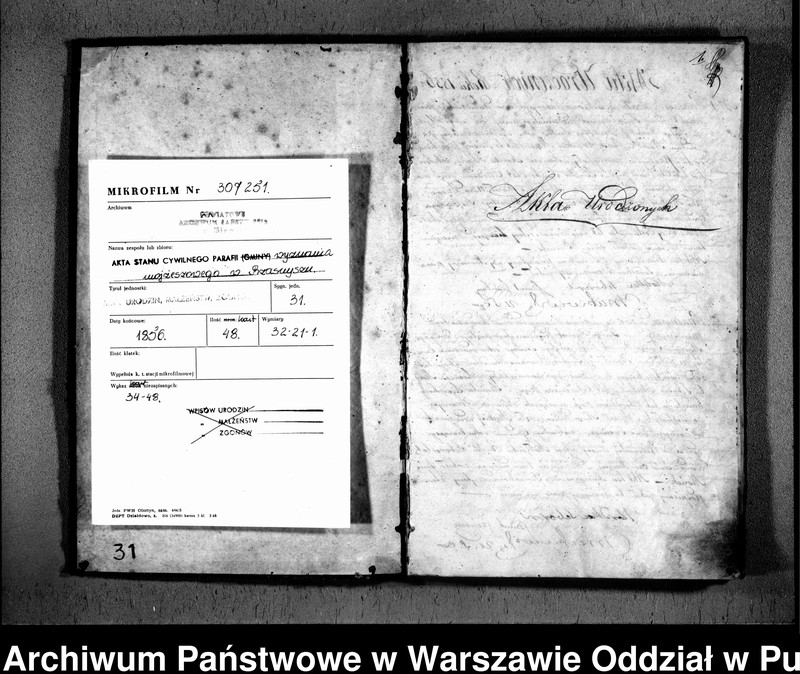 image.from.unit.number "Akta urodzeń, małżeństw i zgonów"