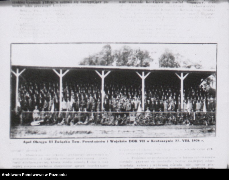 Obraz 3 z jednostki "Apel Okręgu VI Związku Towarzystwa Powstańców i Wojaków Dowództwa Okręgu Korpusu VII w Krotoszynie."