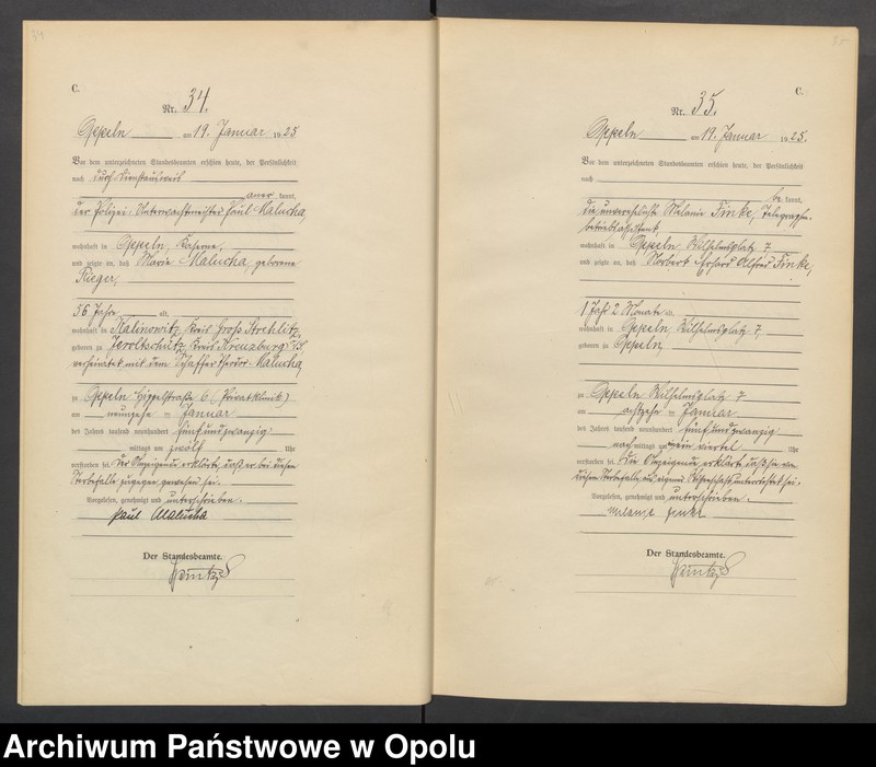 Obraz 20 z jednostki "[Rejestr zgonów] 1925 Tom I Nr 1-449"