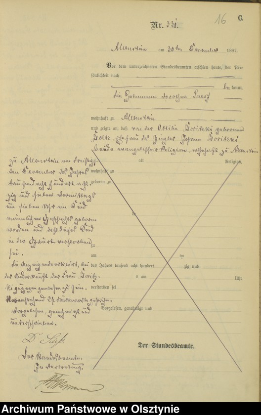 image.from.unit.number "Sterbe-Haupt-Register Tom II,Nr 317 - 332"
