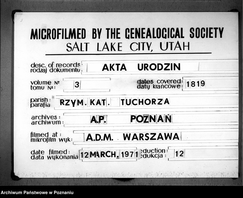 image.from.team "Akta stanu cywilnego Parafii Rzymskokatolickiej Tuchorza (pow. wolsztyński)"