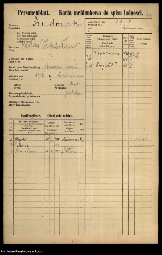 Obraz 16 z jednostki "[Spis ludności Łodzi] Rudolnik-Rupniewski"