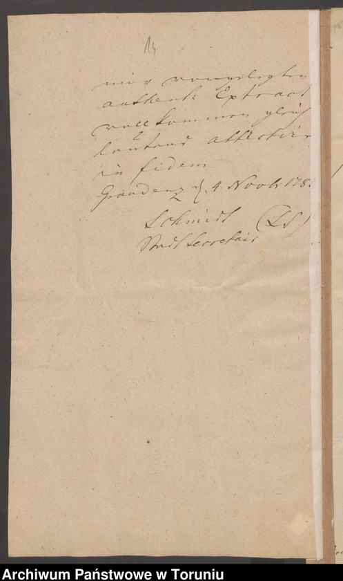 image.from.unit.number "Fundacja dla klasztoru benedyktynek w Grudziądzu na dobrach Lichtenfeld zapisana przez Antoniego Kruszyńskiego (1120 pruskiej monety) pokwitowania odbioru, spory"