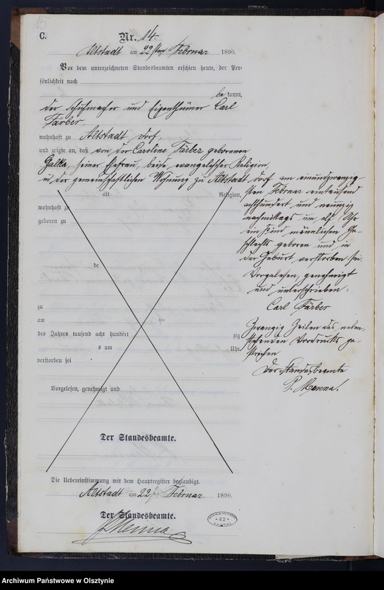 image.from.unit.number "Sterbe-Neben-Register Nr 1 - 74"