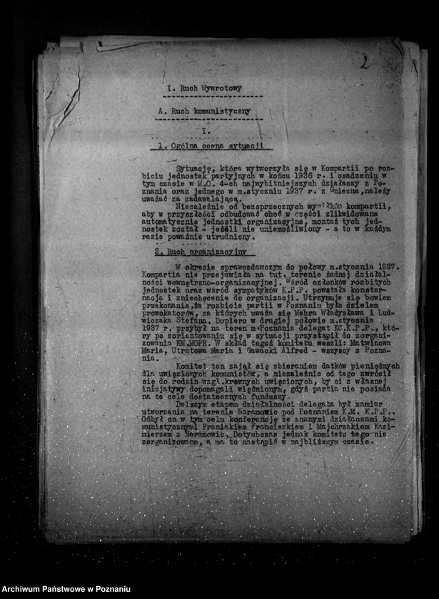 Obraz 6 z jednostki "Sprawozdania okresowe ze stanu bezpieczeństwa za miesiące styczeń, luty, marzec 1937 r. /nr 1-3/"