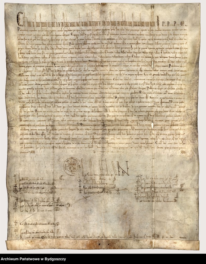 image.from.unit "Papież Celestyn III, na prośbę przeoryszy Beatryczy, przyjmuje klasztor premonstratensek pod wezwaniem N.P. Marii w Strzelnie, pod opiekę Stolicy Apostolskiej,"