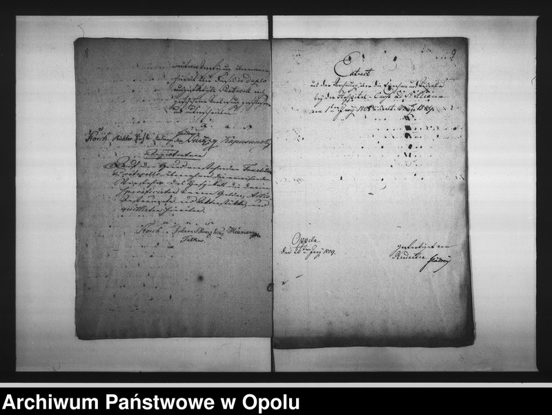 Obraz 9 z jednostki "Acta Specialia des Magistrats zu Oppeln wegen Abnahme der Rechnungen und Casse des Hospitals St: Alexi"