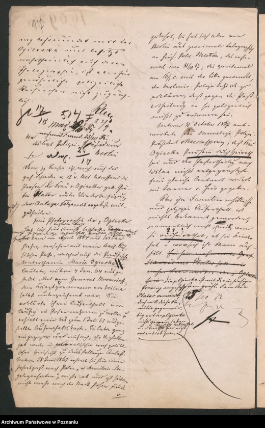 Obraz 20 z jednostki "A. betr. Viktor von Oginski und seine Gemahlin Maria geboren Gräfin Plater"