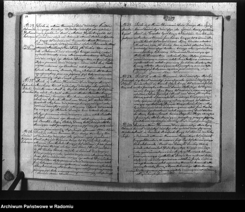 image.from.unit.number "Dupplikat metryk religijno - cywilnych kościoła Głowaczewskiego na Rok Pański 1829"