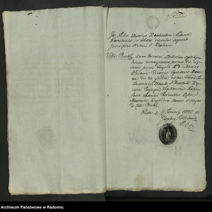 Obraz 12 z jednostki "Allegata z Roku 1825 z Parafii Kozienickiej do Akt Stanu Cywilnego Urodzenia, Zejścia i Zaślubienia"