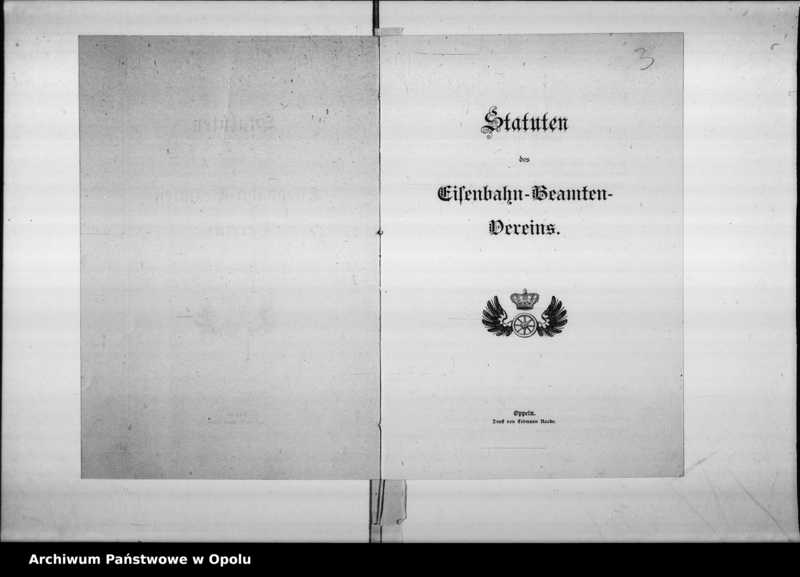 Obraz 7 z jednostki "Acta des Magistrats zu Oppeln betreffend Statuten des Eisenbahn - Beamten-Vereins Vol. I"
