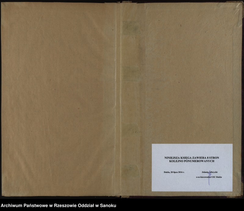 image.from.unit.number "Księga małżeństw dla miasta Dukli"