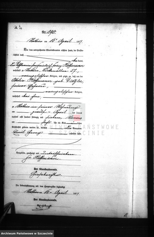 Obraz 5 z jednostki "Geburts-Register (Neben-Register) Band III"