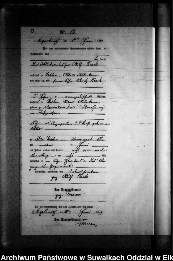 image.from.unit.number "Sterbe-Neben-Register des Preussischen Standes-Amtes Kehlen Kreis Angerburg"