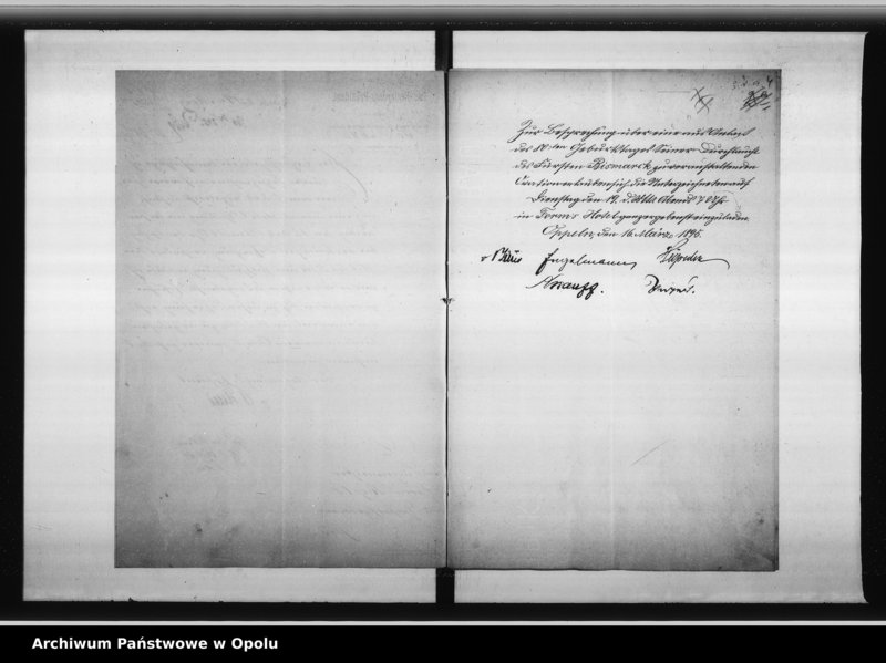 Obraz 8 z jednostki "Acta des Magistrats zu Oppeln betreffend Bismark - Feier pp."