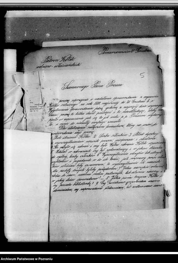 image.from.unit.number "Petycje posłów polskich do sejmu pruskiego między innymi w sprawie stosowania urzędowego nauczania w języku polskim na terenie Wielkiego Księstwa Poznańskiego. Program dla kółek rolniczo- włościańskich. Sprawozdania zarządu towarzystwa. Okólniki. Programy"