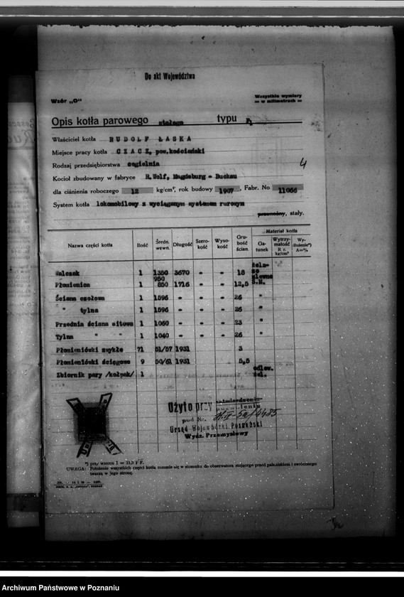 Obraz 8 z jednostki "Cegielnia w Czaczu - pow. kościański - własność R. Łaske nr woj. kotła 5270"