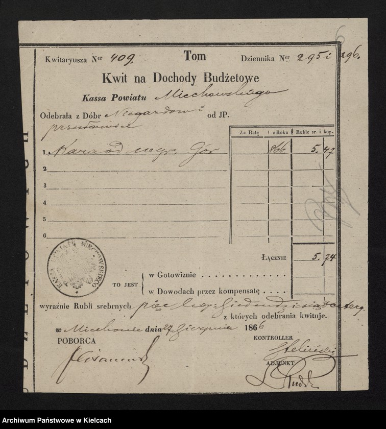 image.from.unit.number "Podatki dóbr Przęsławice i Niegardów"