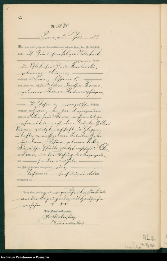 Obraz 8 z jednostki "Księga miejscowa zgonów tom IV"