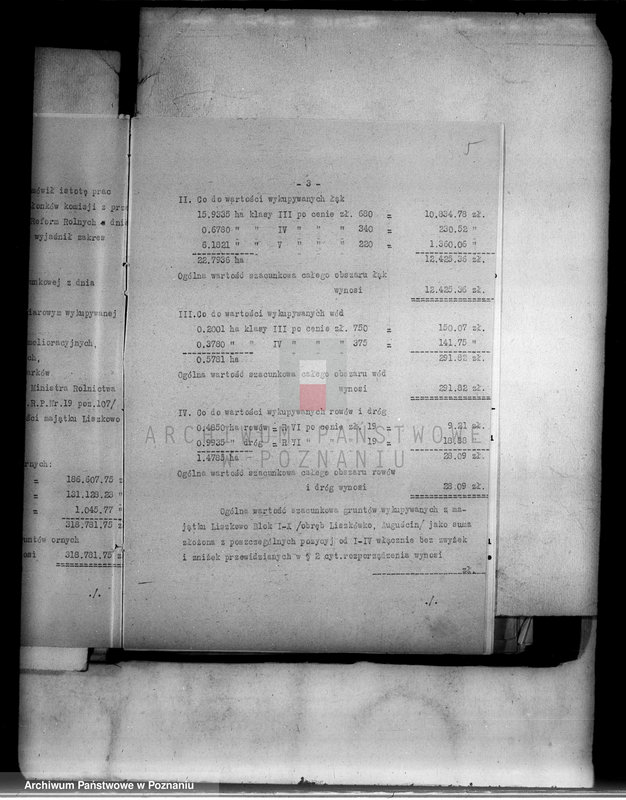 Obraz 9 z jednostki "Operat szacunkowy gruntów przymusowo-wykupionych z majątku Liszkowo powiatu wyrzyskiego"