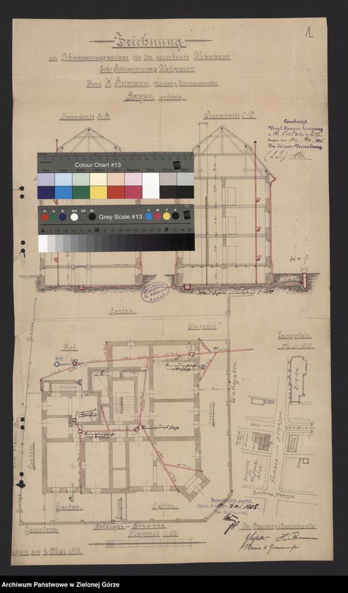Obraz 5 z jednostki "Felbigerstrasse. Abwässerungsanlage für das neuerbaute Wohnhaus. H. Reimann. "