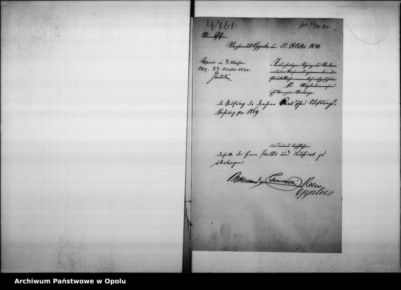 Obraz 6 z jednostki "Acta des Magistrats zu Oppeln betreffend die Revision und Dechargirung der Domherr Franz Paulschen Schulstiftungs-Rechnung pro 1869"