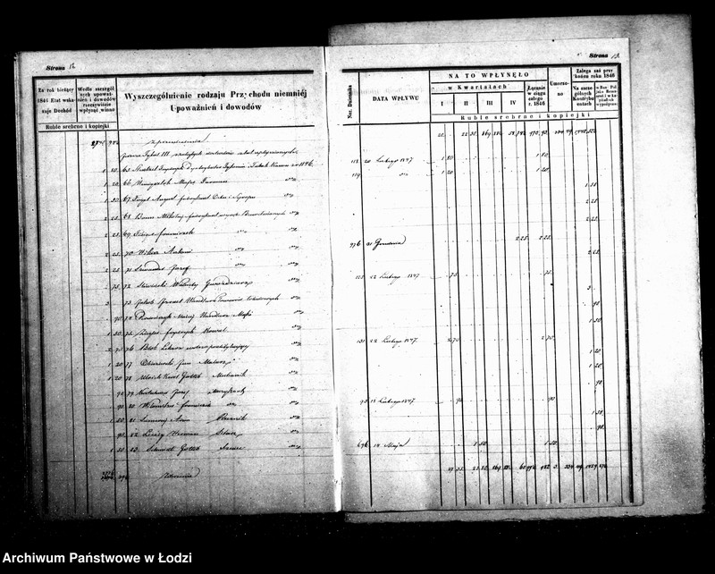 Obraz 11 z jednostki "Manuał przychodu i wydatków kasy ekonomicznej m. Łodzi na r. 1847"