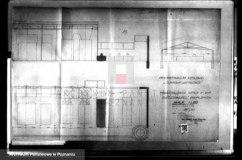 Obraz 19 z jednostki "Cukrownia w Witaszycach pow. jarociński kocioł nr fabr. 547 kocioł nr woj. 3818"