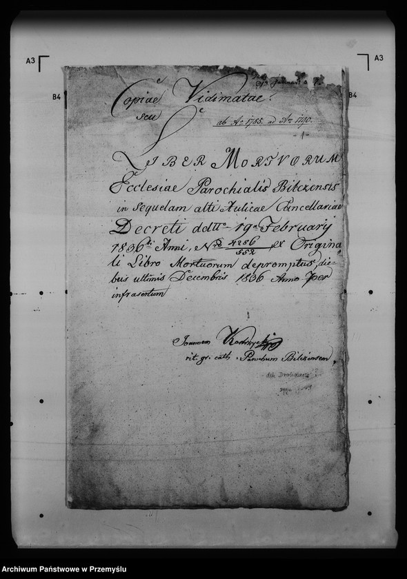 image.from.unit.number "[Kopie ksiąg metrykalnych parafii Bilcze (dekanat Medenice)]"