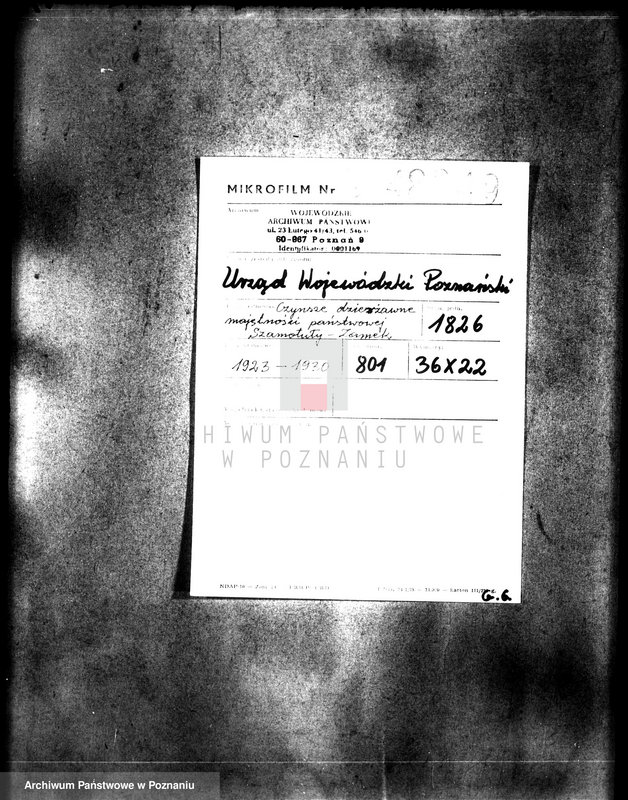 Obraz 2 z jednostki "Czynsze dzierżawne majątku państwowego Szamotuły-Zamek"