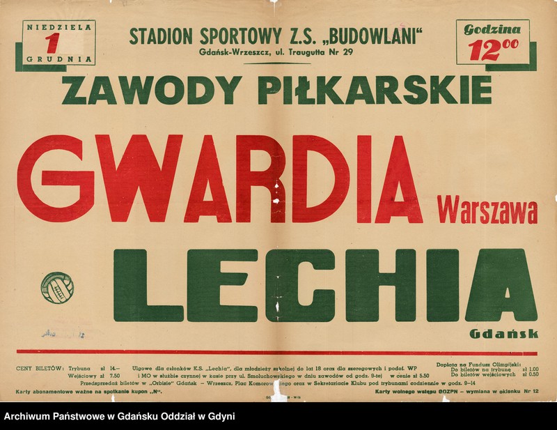 Obraz 13 z kolekcji "Afisze i plakaty wydarzeń sportowych organizowanych w Gdańsku w latach 50. i 60. XX w.111"
