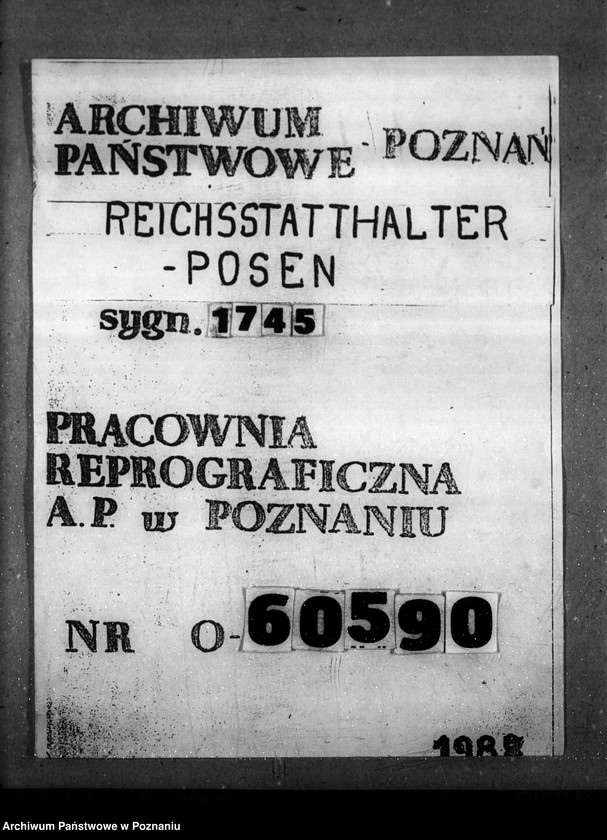 Obraz 1 z jednostki "Verwaltung des Reichsfeindlichen Vermögens"