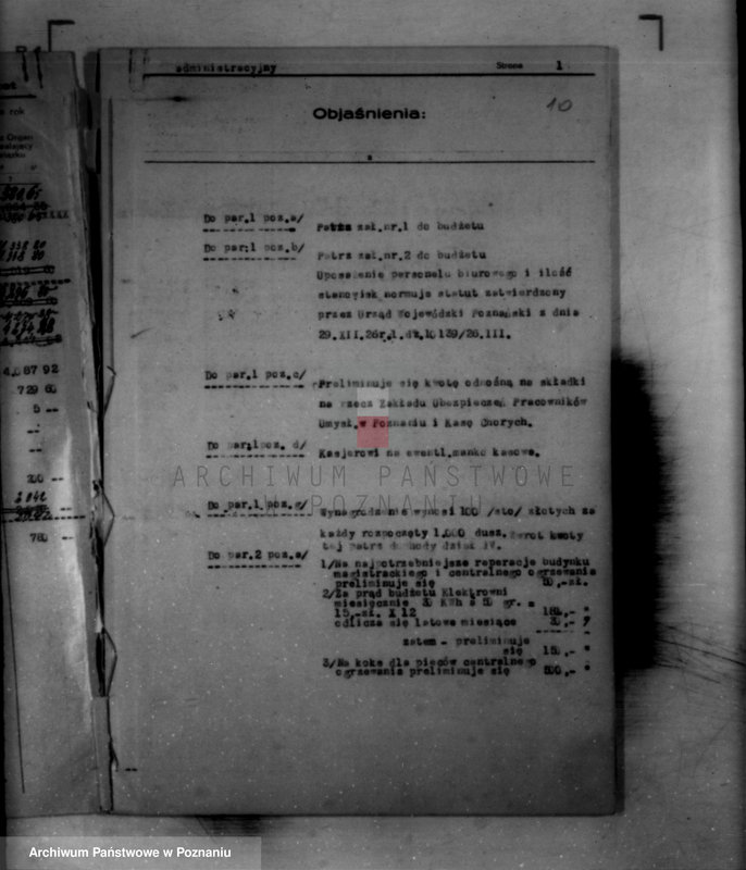 Obraz 14 z jednostki "/Sprawy budżetowe miasta Mikstatu/"