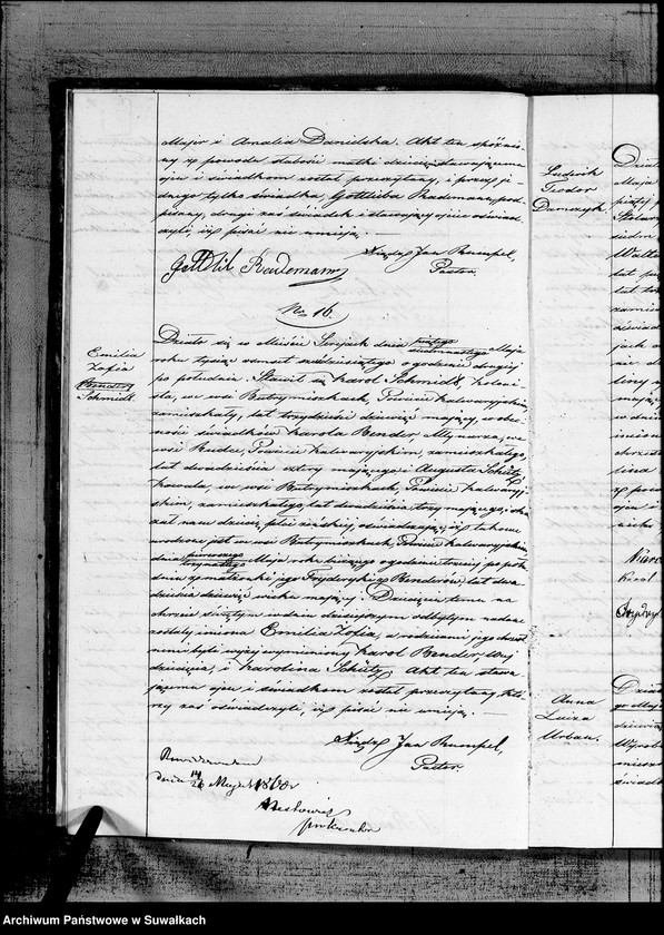 image.from.unit.number "Duplikat aktów Stanu Cywilnego urodzeń, małżeństw i zejść Parafii Ewangelicko-Reformowanej Serejskiej na rok 1860"