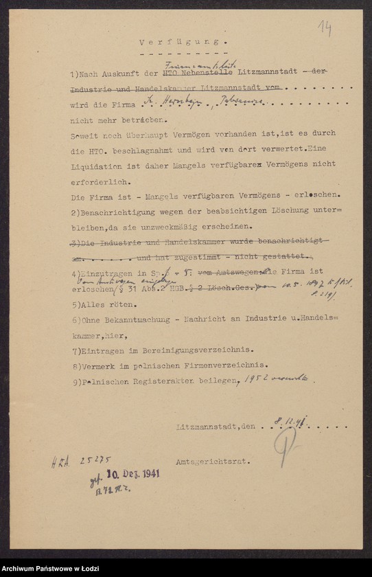 Obraz 16 z jednostki "Szulem Herszbajn- wyrób i sprzedaż manufaktury w Pabianicach"