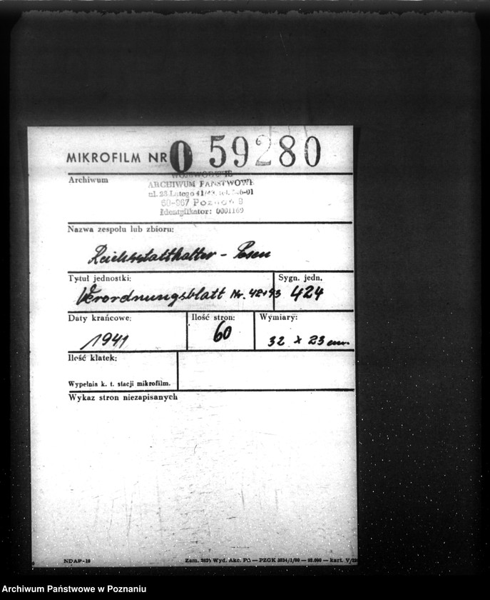 Obraz 2 z jednostki "Verordnungsblatt Nr. 42 i 43"