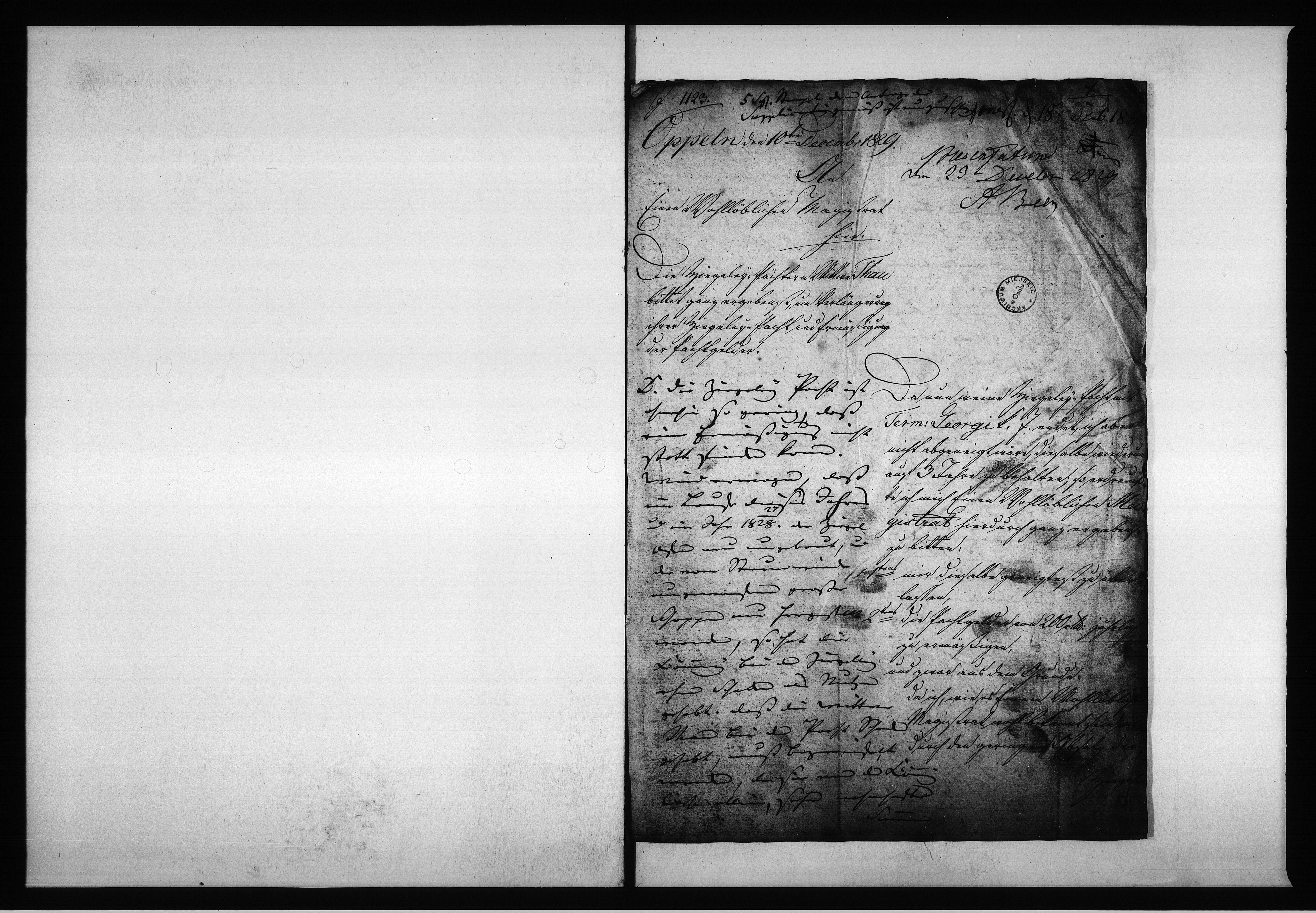 Obraz 5 z jednostki "Acta des Magistrats zu Oppeln von Verpachtung der Stadt Ziegeley Vol. IV de anno 1829 - 1836"