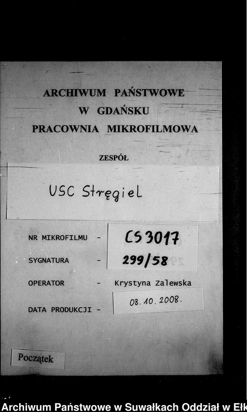 image.from.unit.number "Heiraths-Neben-Register des Preussischen Standes-Amtes Gr. Strengeln Kreis Angerburg"