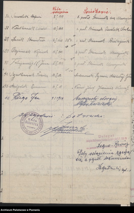 Obraz 10 z jednostki "Osieczna, powiat Leszno - akta koła."