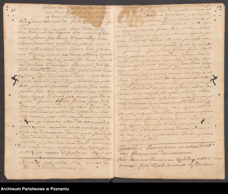 Obraz 8 z jednostki "Protocollon spectabilis officii consularis civitatis SRMtis Posnaniae ab anno Domini 1719 sub felicibus auspiciis nobilis Joannis Eyberle praesidentis civitatis eiusdem."