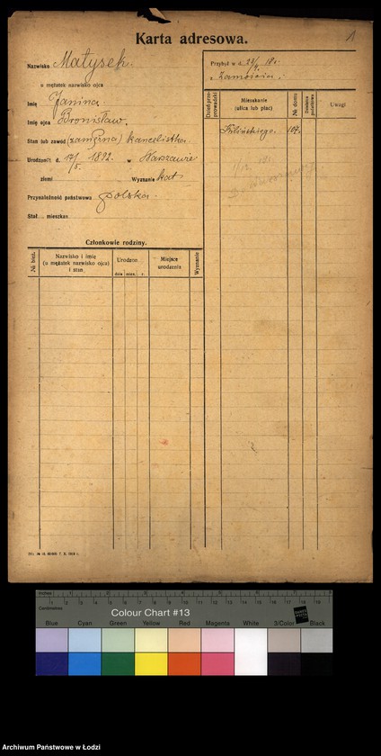 Obraz 3 z jednostki "[Spis ludności Łodzi] Matysek - Mazurenko"