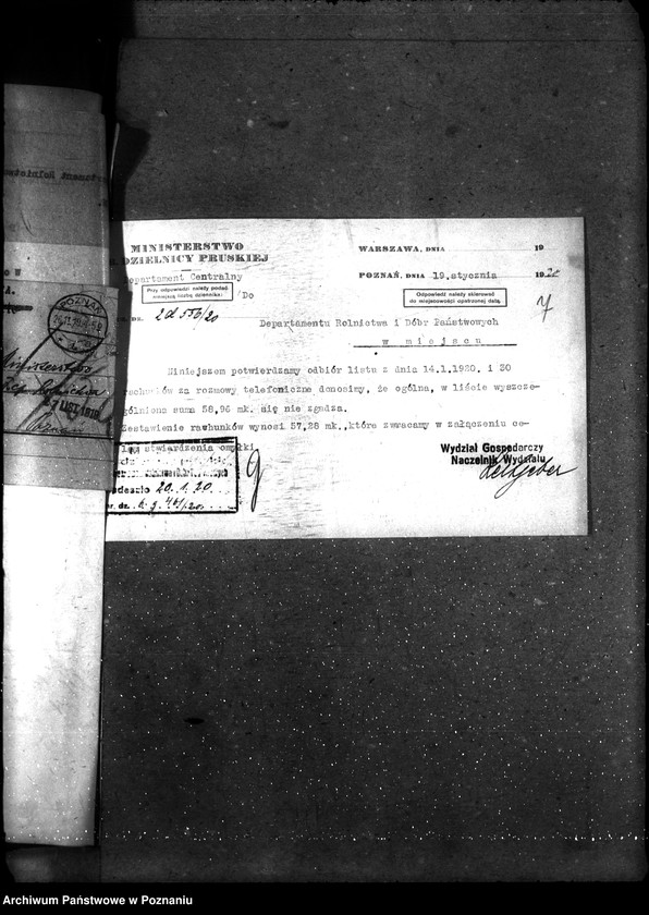 Obraz 11 z jednostki "Sprawy gospodarcze-ogólne Telefony departamentu"