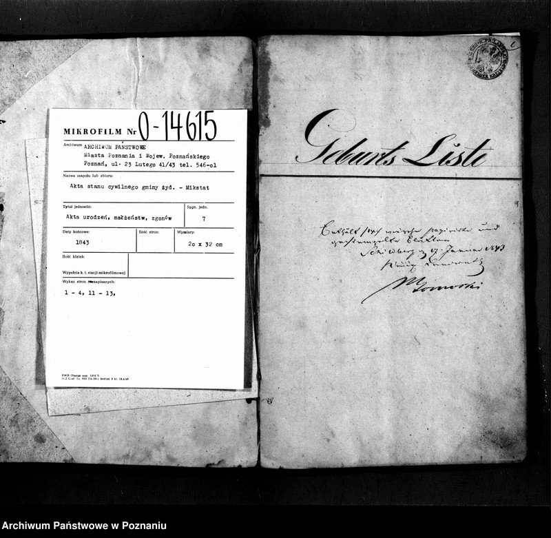 image.from.unit.number "Personenstandesregister (urodzenia, śluby, zgony)"
