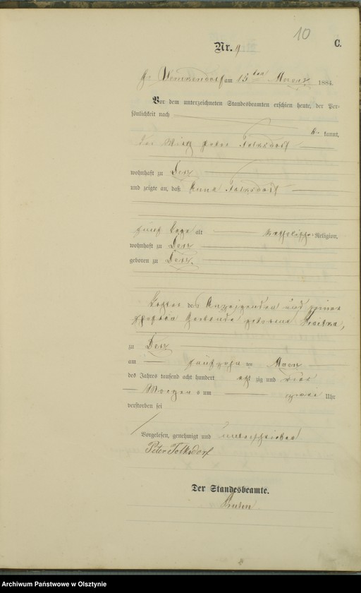 image.from.unit.number "Sterbe-Haupt-Register Nr 1 - 78"