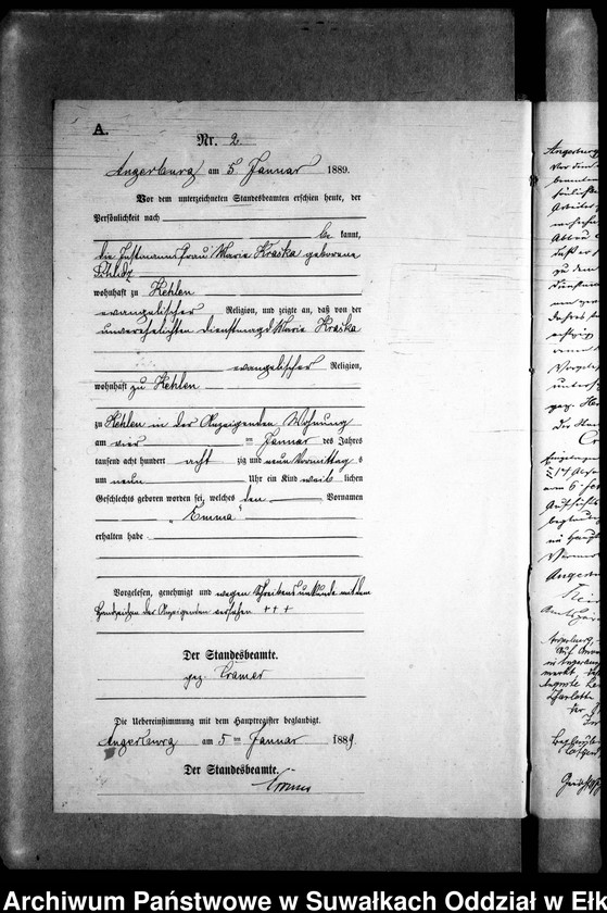 image.from.unit.number "Geburts-Neben-Register des Preussischen Standes-Amtes Kehlen Kreis Angerburg"